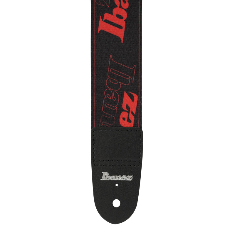 Ibanez GSD50-RD Design Strap - Black/Red Logos