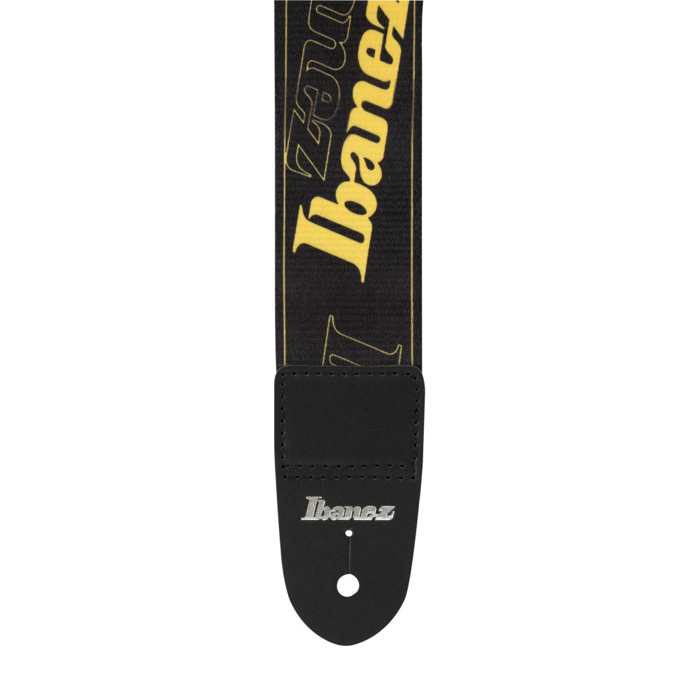 Ibanez GSD50-YE Design Strap - Black/Yellow Logos