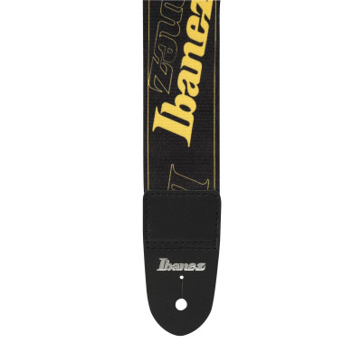 Ibanez GSD50-YE Design Strap - Black/Yellow Logos