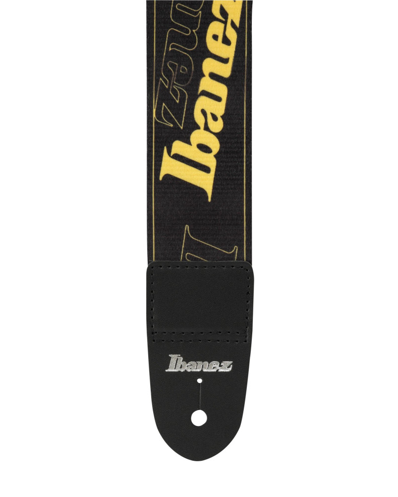 Ibanez GSD50-YE Design Strap - Black/Yellow Logos