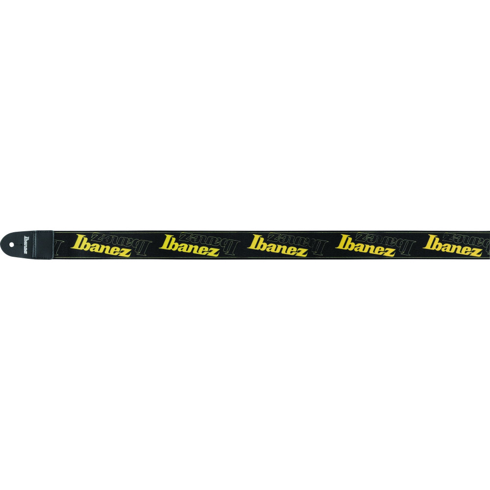 Ibanez GSD50-YE Design Strap - Black/Yellow Logos