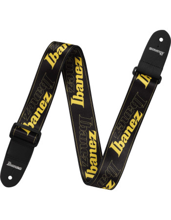Ibanez GSD50-YE Design Strap - Black/Yellow Logos