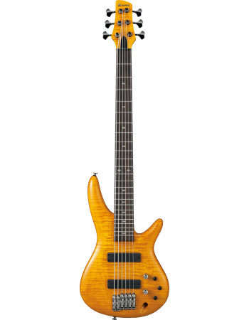 Ibanez GVB1006-AM Gerald Veasley Signature Electric Bass 6-String - Amber + Case