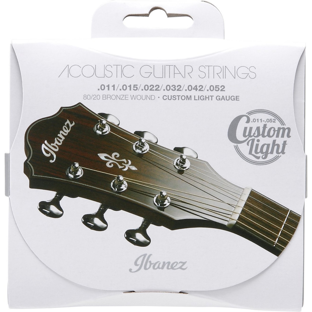 Ibanez IACS62C String Set for 6 String Acoustic Guitar - Custom Light