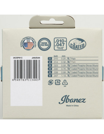 Ibanez IACSP61C String Set for 6 String Acoustic Guitar - Extra Light