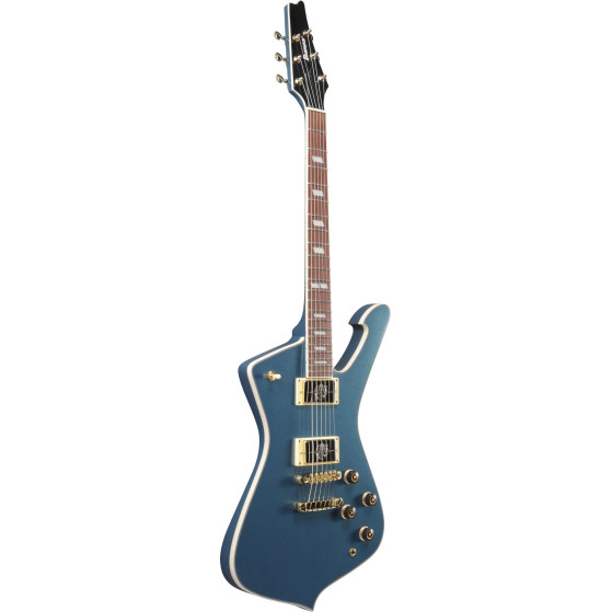 Ibanez IC420-ABM Iceman Electric Guitar 6-String - Antique Blue Metallic + Gig Bag