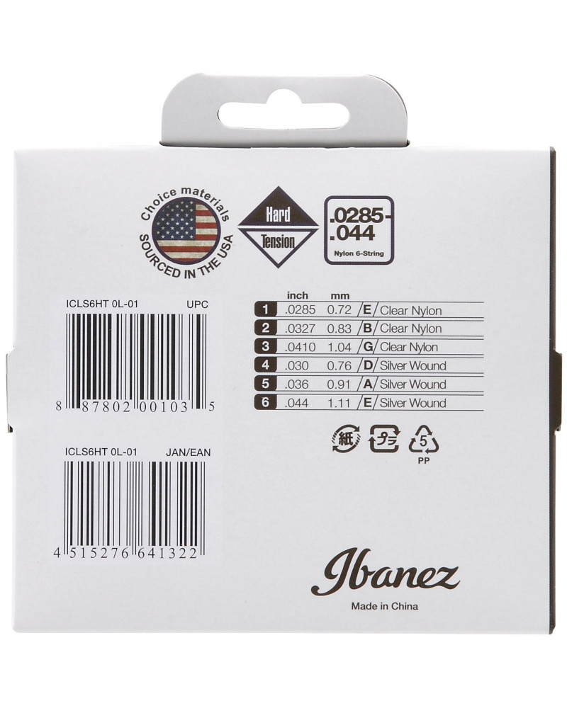 Ibanez ICLS6HT String Set for 6 String Acoustic Guitar - Hard