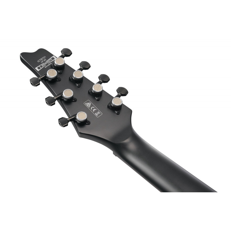 Ibanez ICTB721-BKF Iron Label Iceman Electric Guitar 7-String - Black Flat