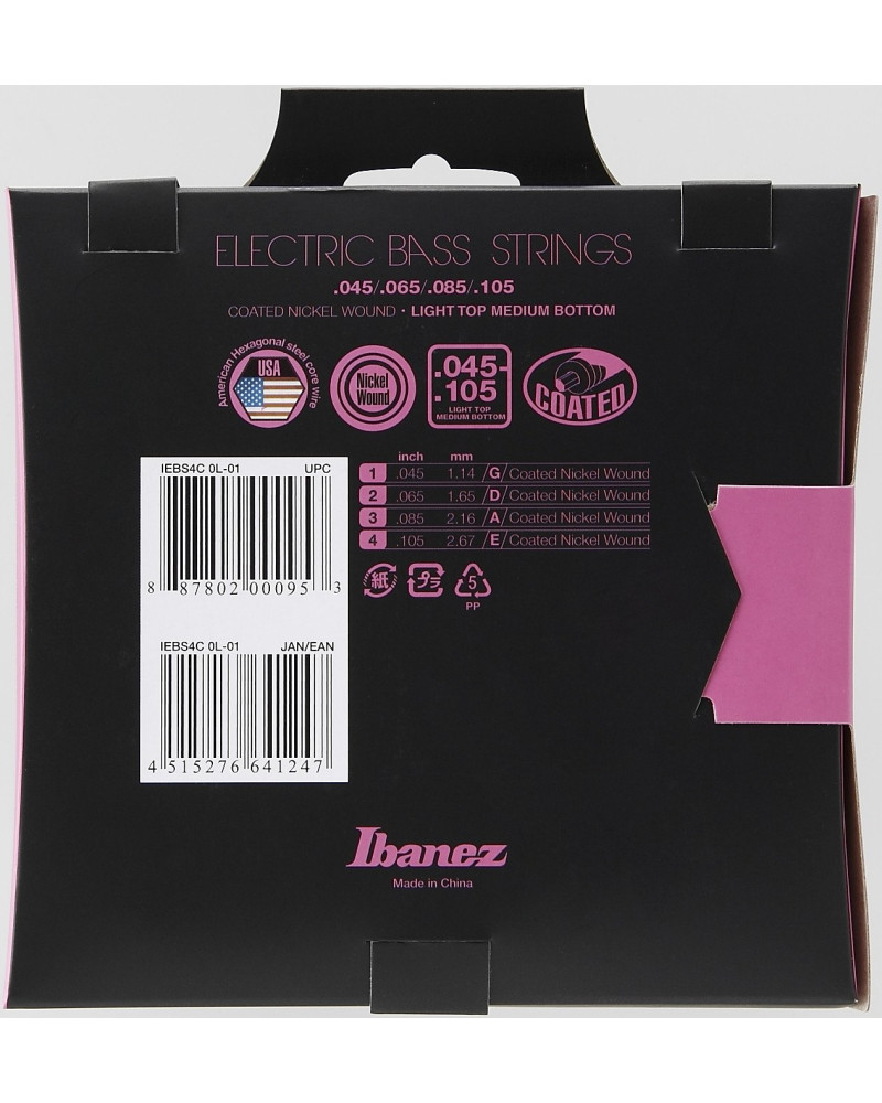 Ibanez IEBS4C String Set for 4 String Bass - Light Top Medium Bottom