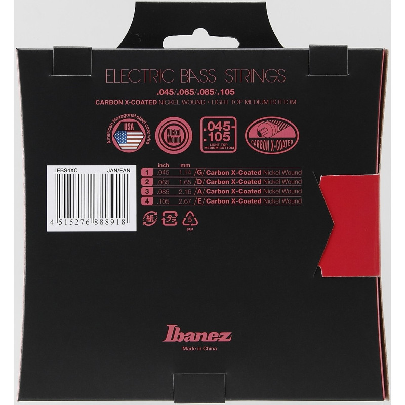 Ibanez IEBS4XC Saiten Set for 4 String Bass - Light Top Medium Bottom