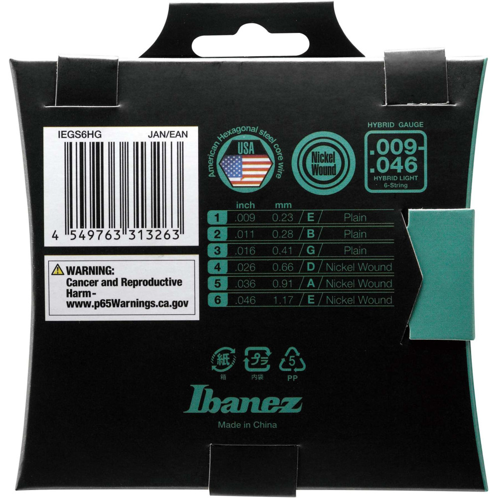 Ibanez IEGS6HG String Set for 6 String E-Guitar - Hybrid Light