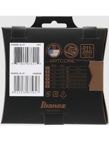Ibanez IFAS6SL String Set for Artcore 6 String E-Guitar - Jazz Light