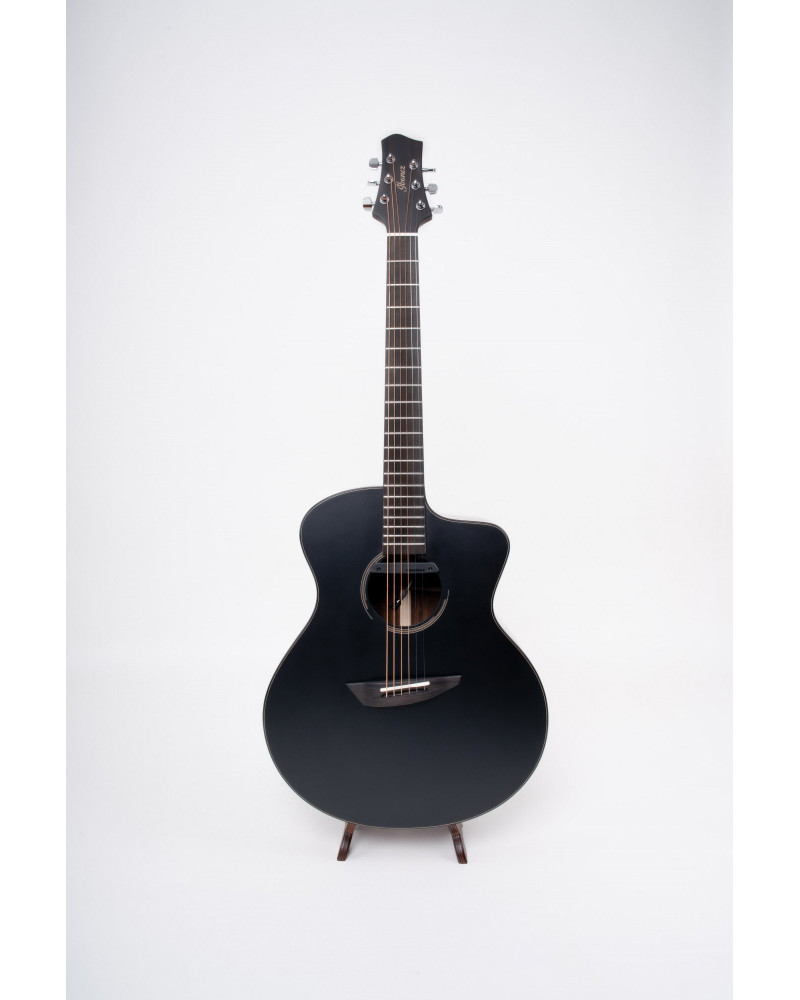 Ibanez JGM10-BSN Jon Gomm Signature Acoustic Guitar 6-String - Black Satin Top / Natural High Gloss Back and Sides + Cas
