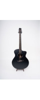 Ibanez JGM10-BSN Jon Gomm Signature Acoustic Guitar 6-String - Black Satin Top / Natural High Gloss Back and Sides + Cas
