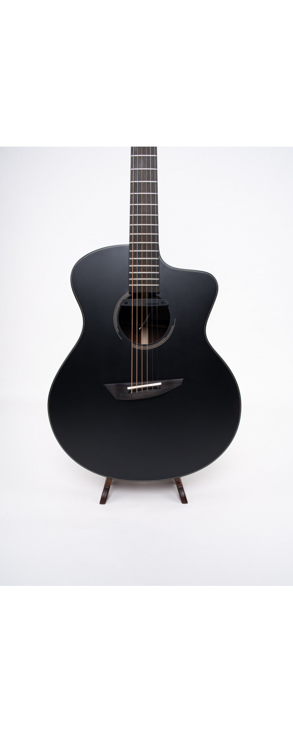 Ibanez JGM10-BSN Jon Gomm Signature Acoustic Guitar 6-String - Black Satin Top / Natural High Gloss Back and Sides + Cas