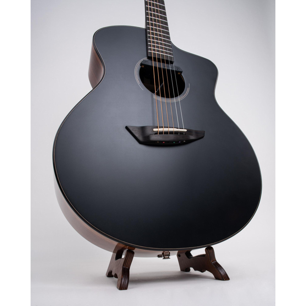 Ibanez JGM10-BSN Jon Gomm Signature Acoustic Guitar 6-String - Black Satin Top / Natural High Gloss Back and Sides + Cas