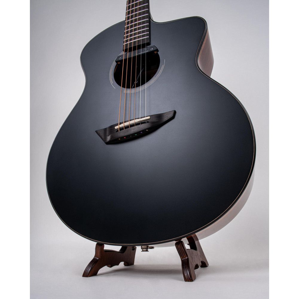 Ibanez JGM10-BSN Jon Gomm Signature Acoustic Guitar 6-String - Black Satin Top / Natural High Gloss Back and Sides + Cas