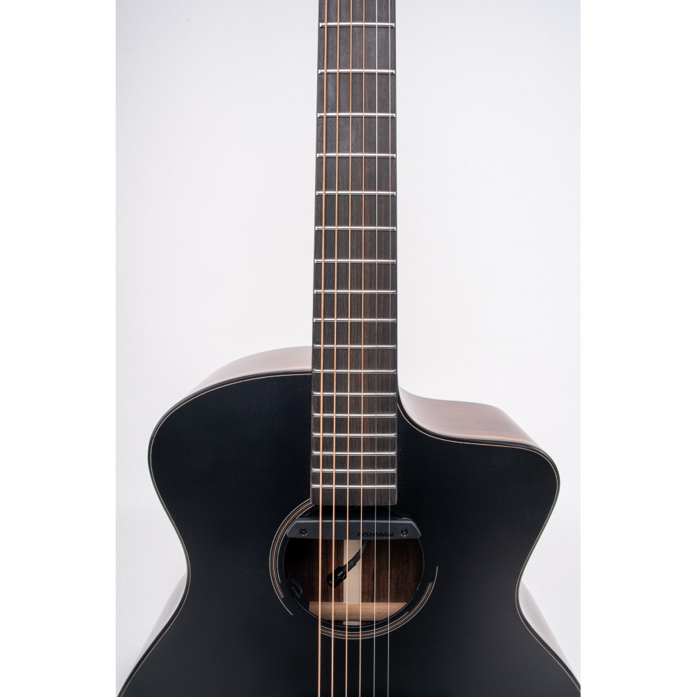 Ibanez JGM10-BSN Jon Gomm Signature Acoustic Guitar 6-String - Black Satin Top / Natural High Gloss Back and Sides + Cas
