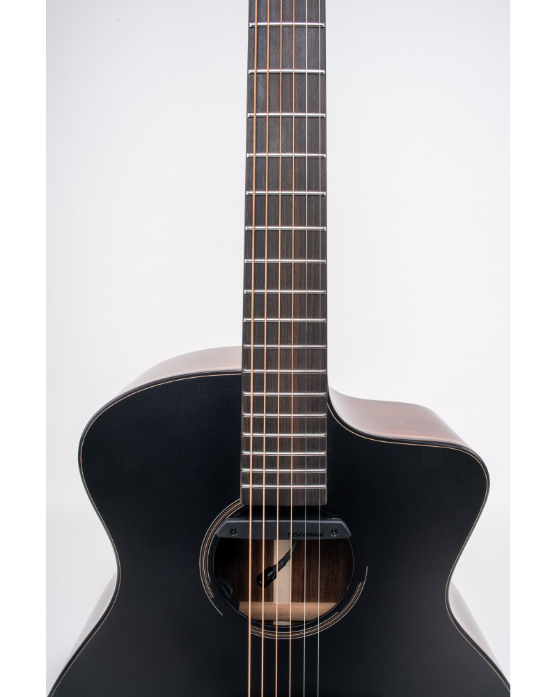 Ibanez JGM10-BSN Jon Gomm Signature Acoustic Guitar 6-String - Black Satin Top / Natural High Gloss Back and Sides + Cas