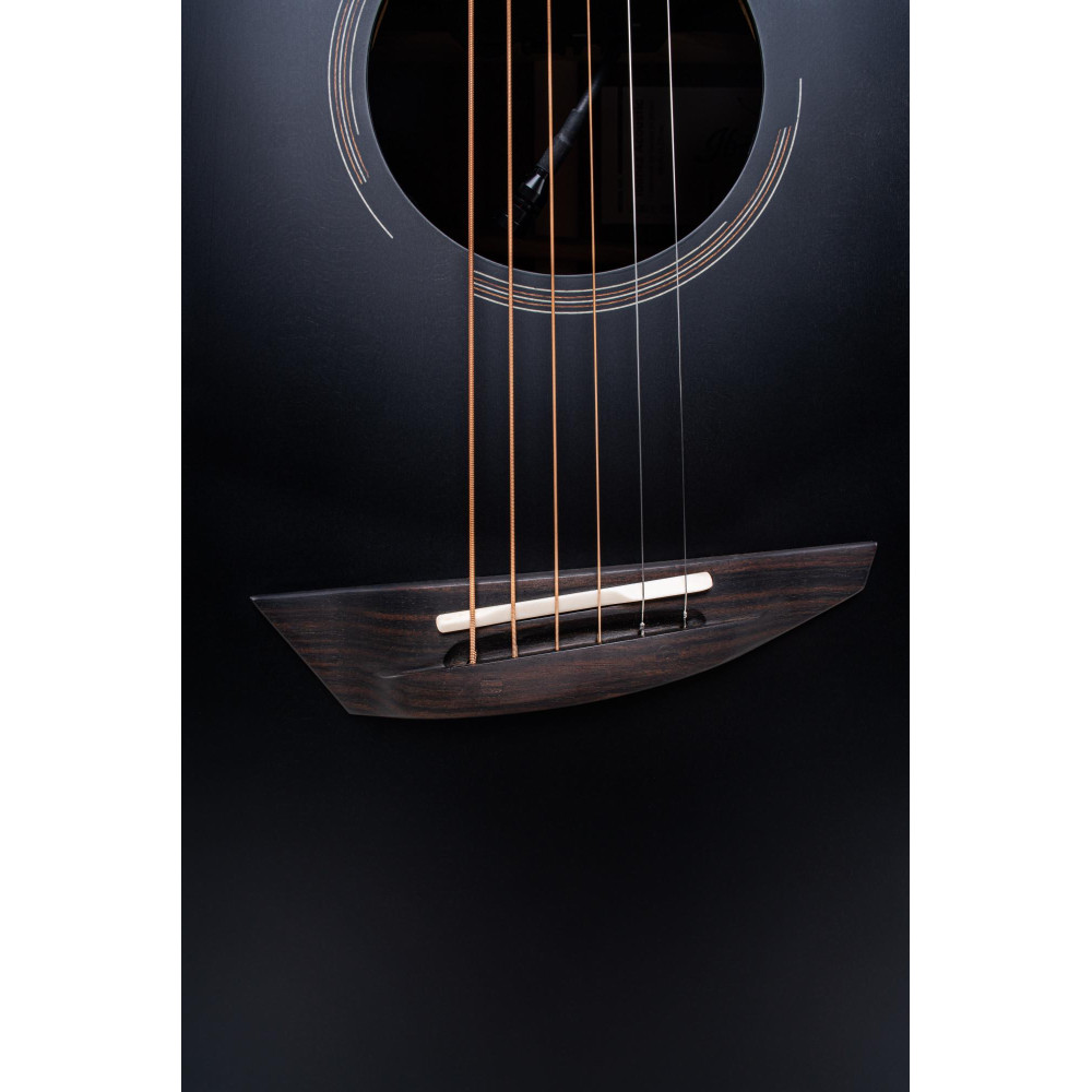 Ibanez JGM10-BSN Jon Gomm Signature Acoustic Guitar 6-String - Black Satin Top / Natural High Gloss Back and Sides + Cas