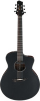 Ibanez JGM10-BSN Jon Gomm Signature Acoustic Guitar 6-String - Black Satin Top / Natural High Gloss Back and Sides + Cas