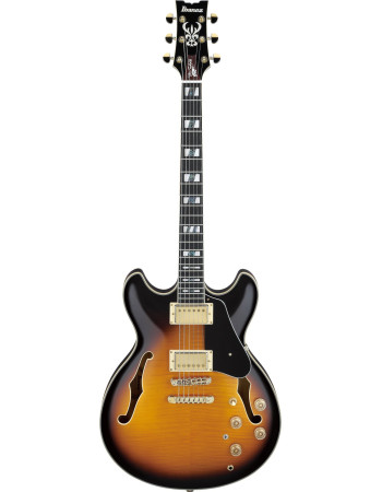 Ibanez JSM10-VYS John Scofield Signature Hollow Body Guitar 6-String - Vintage Yellow Sunburst + Case MS100C