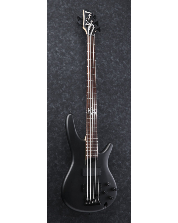Ibanez K5-BKF Fieldy Signature Electric Bass 5-String - Black Flat