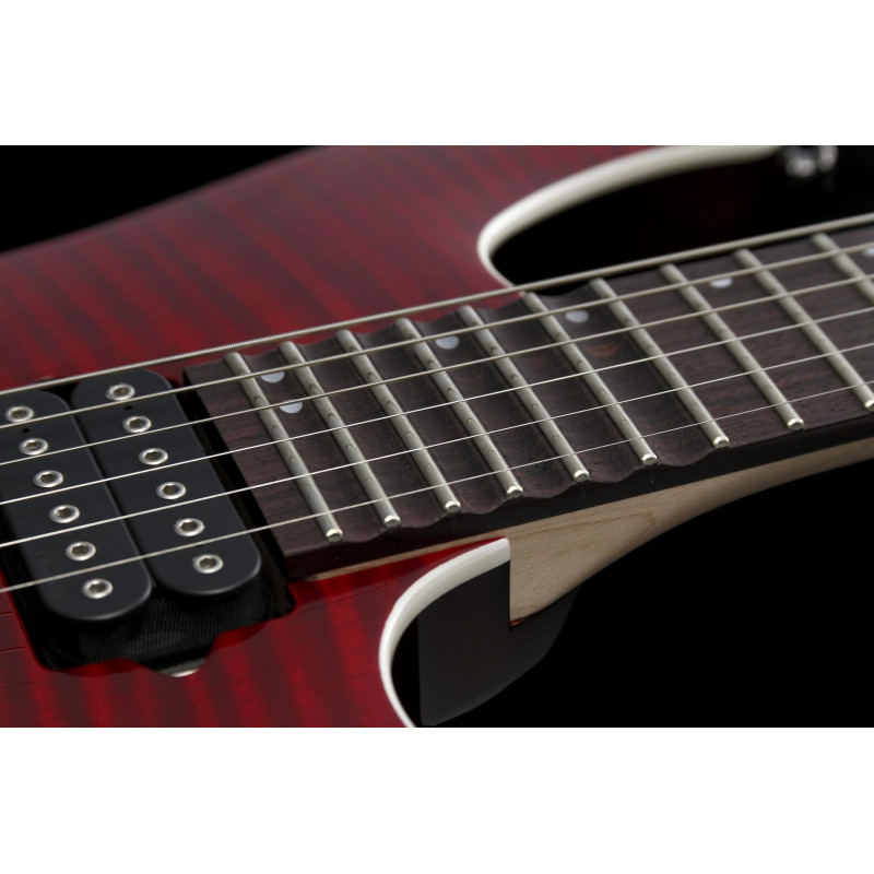 Ibanez KIKO100-TRR Kiko Loureiro Signature Electric Guitar 6-String - Transparent Ruby Red + Case