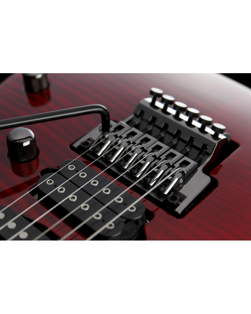 Ibanez KIKO100-TRR Kiko Loureiro Signature Electric Guitar 6-String - Transparent Ruby Red + Case