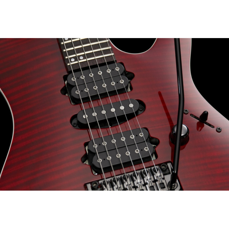Ibanez KIKO100-TRR Kiko Loureiro Signature Electric Guitar 6-String - Transparent Ruby Red + Case