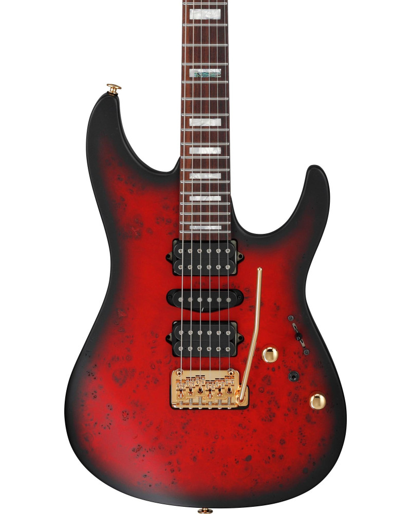 Ibanez KIKO300-RRT Kiko Loureiro Signature Electric Guitar 6-String - Ruby Red Sunburst Flat