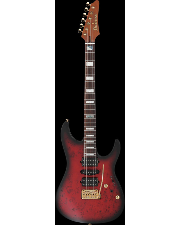 Ibanez KIKO300-RRT Kiko Loureiro Signature Electric Guitar 6-String - Ruby Red Sunburst Flat