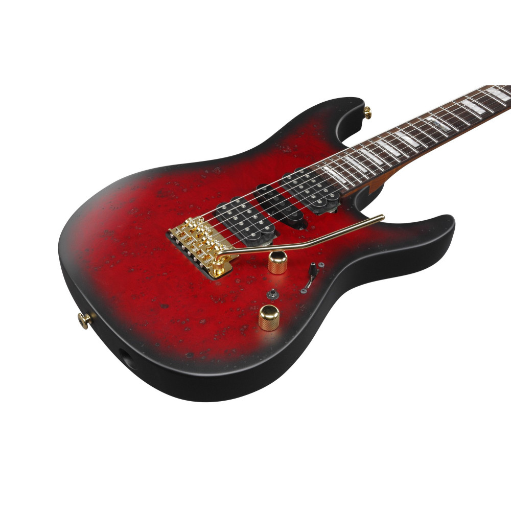 Ibanez KIKO300-RRT Kiko Loureiro Signature Electric Guitar 6-String - Ruby Red Sunburst Flat