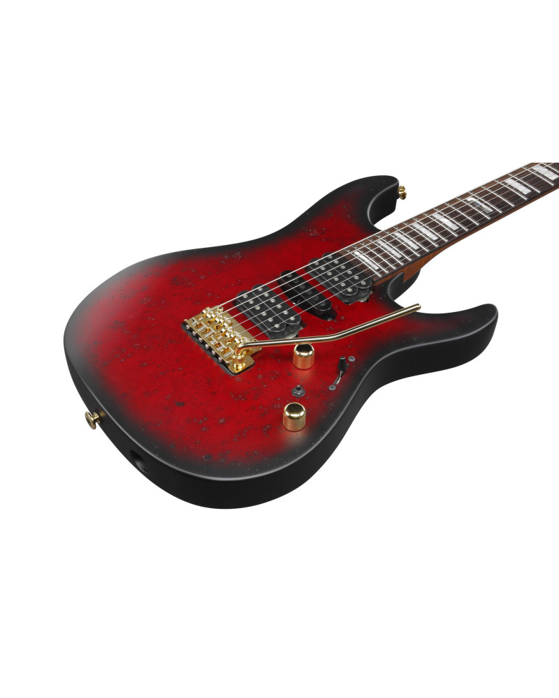 Ibanez KIKO300-RRT Kiko Loureiro Signature Electric Guitar 6-String - Ruby Red Sunburst Flat