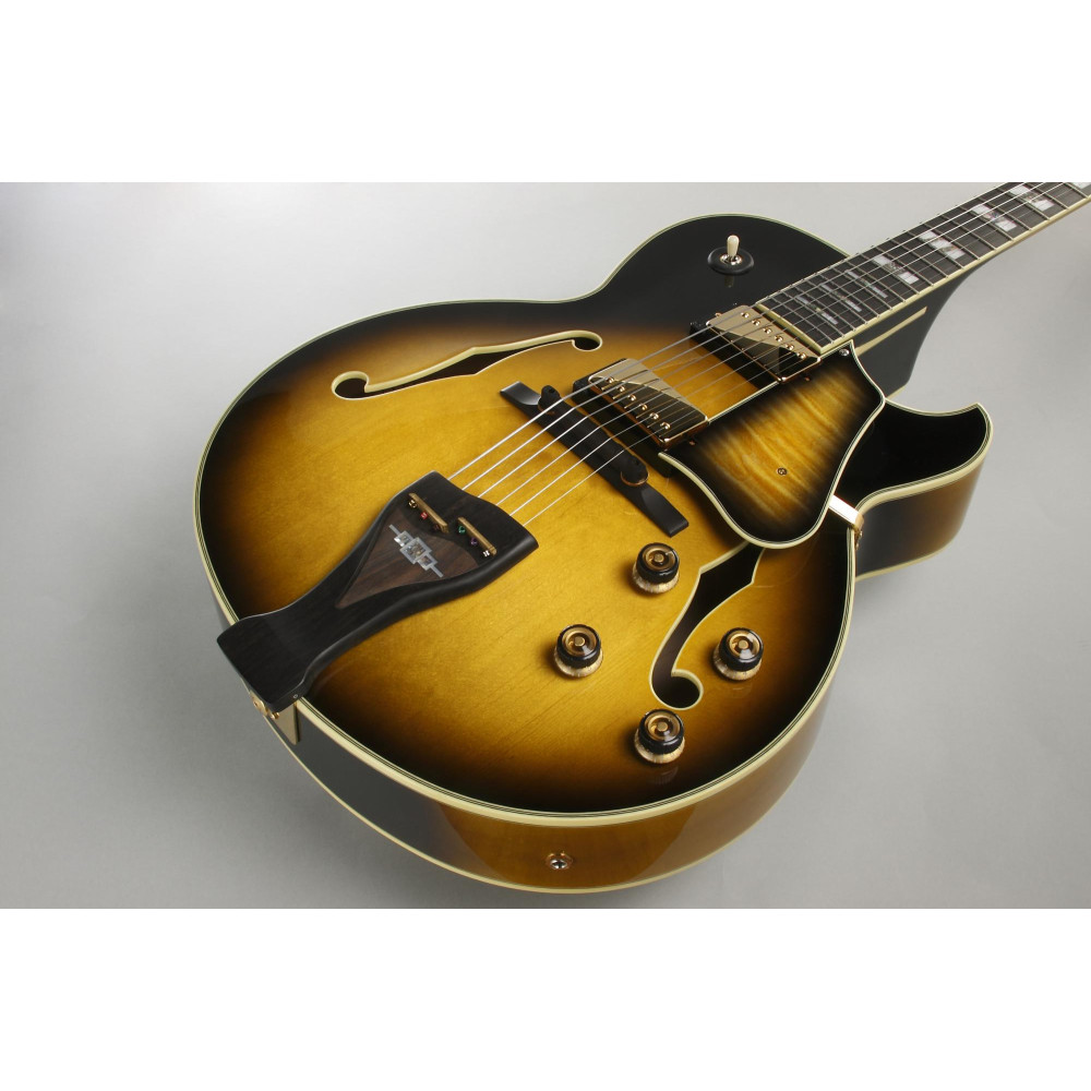 Ibanez LGB30-VYS George Benson Signature Hollow Body Guitar 6-String - Vintage Yellow Sunburst + Case MF100C