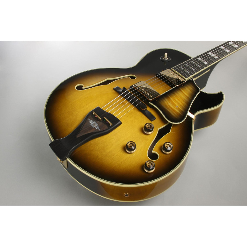 Ibanez LGB30-VYS George Benson Signature Hollow Body Guitar 6-String - Vintage Yellow Sunburst + Case MF100C