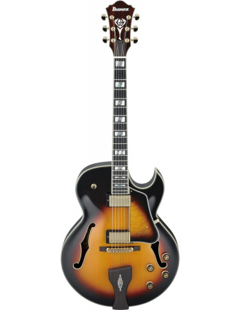 Ibanez LGB30-VYS George Benson Signature Hollow Body Guitar 6-String - Vintage Yellow Sunburst + Case MF100C