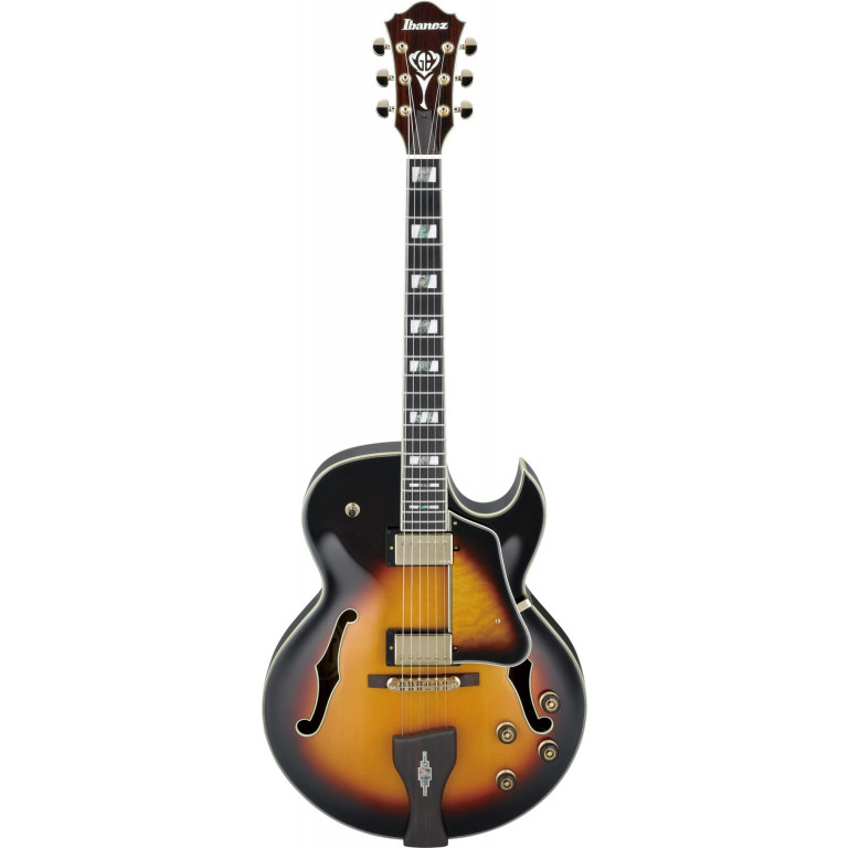 Ibanez LGB30-VYS George Benson Signature Hollow Body Guitar 6-String - Vintage Yellow Sunburst + Case MF100C