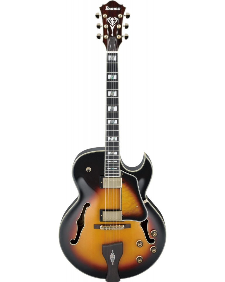 Ibanez LGB30-VYS George Benson Signature Hollow Body Guitar 6-String - Vintage Yellow Sunburst + Case MF100C