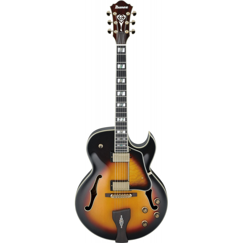Ibanez LGB30-VYS George Benson Signature Hollow Body Guitar 6-String - Vintage Yellow Sunburst + Case MF100C