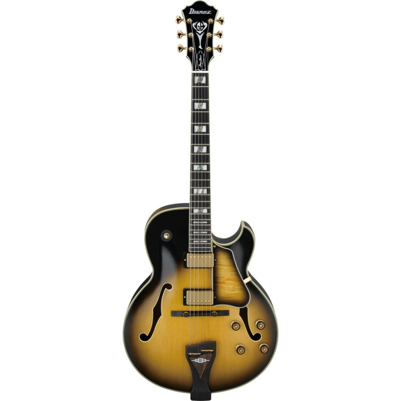 Ibanez LGB300-VYS George Benson Signature Hollow Body Guitar 6-String - Vintage Yellow Sunburst + Case MF100C