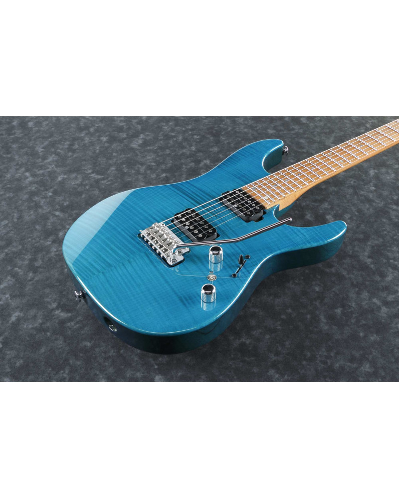 Ibanez MM1-TAB Martin Miller AZ Signature E-Guitar 6-String - Transparent Aqua Blue