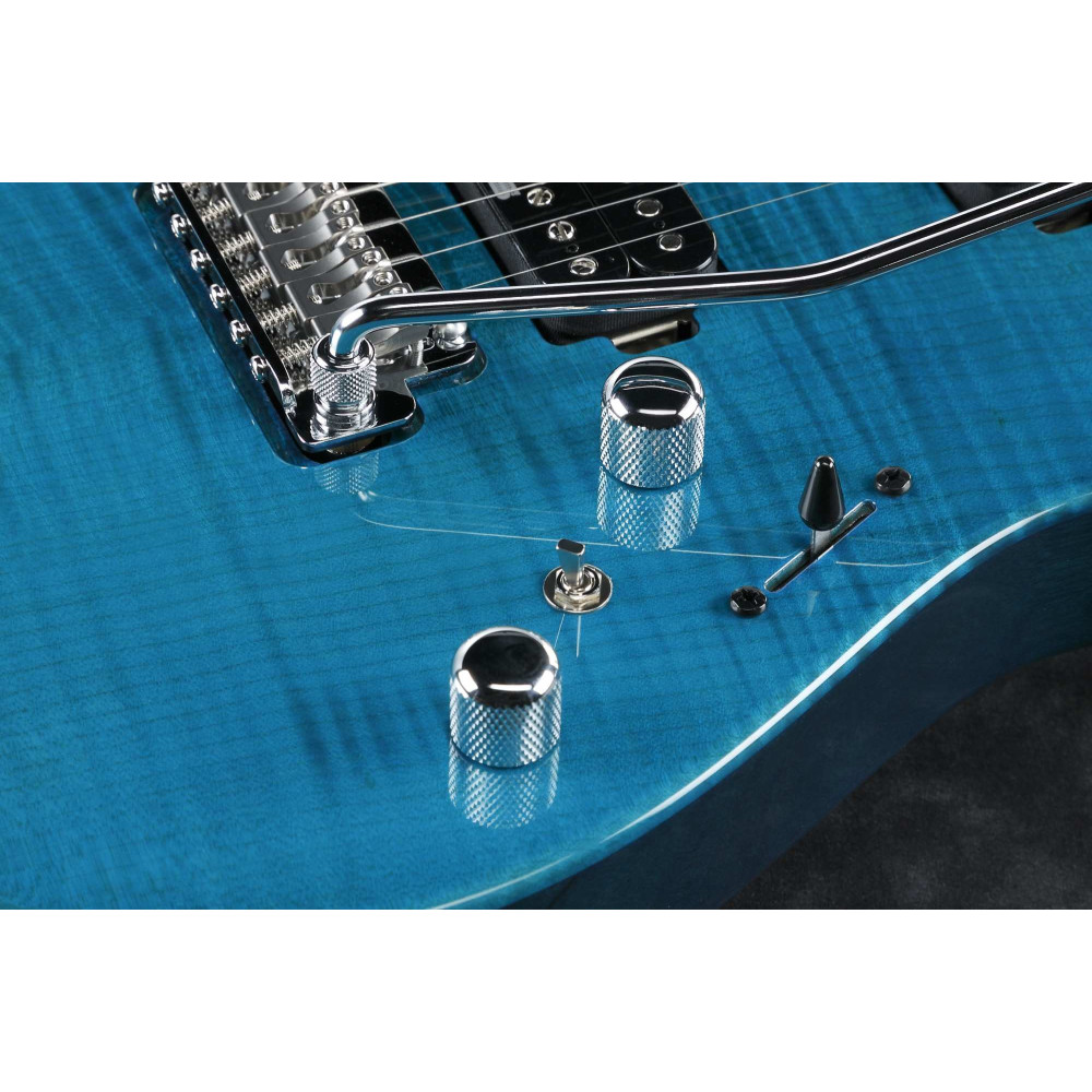 Ibanez MM1-TAB Martin Miller AZ Signature E-Guitar 6-String - Transparent Aqua Blue