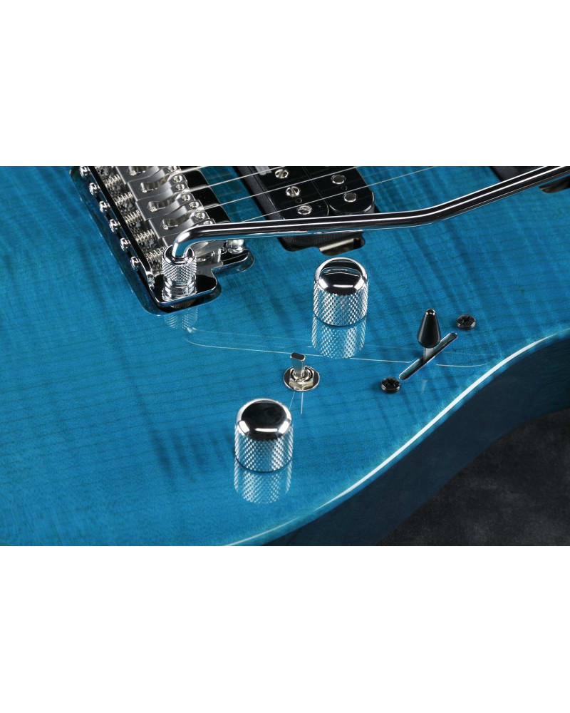 Ibanez MM1-TAB Martin Miller AZ Signature E-Guitar 6-String - Transparent Aqua Blue