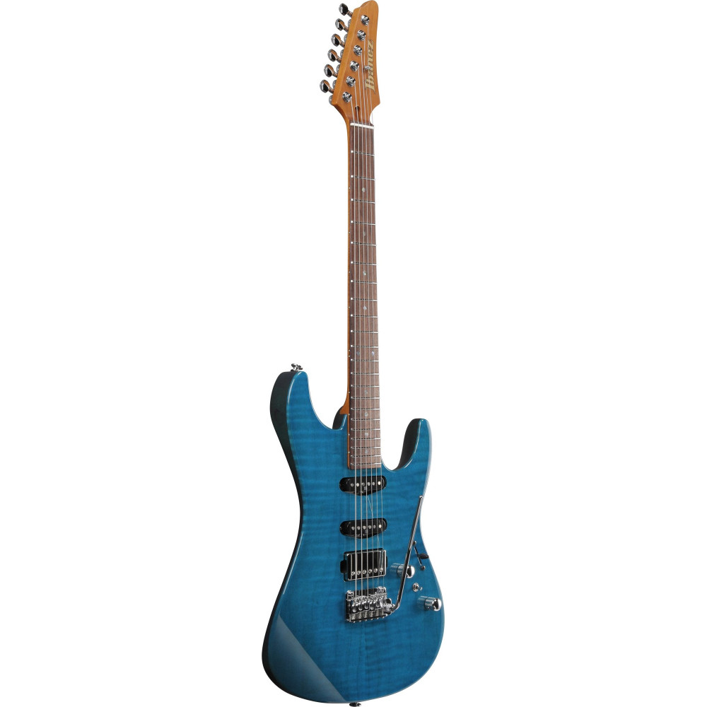 Ibanez MMN1-TAB Martin Miller Signature Electric Guitar 6-String - Transparent Aqua Blue + Case