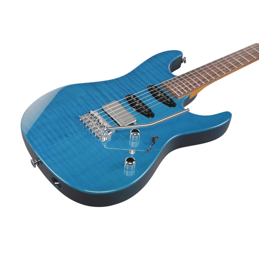 Ibanez MMN1-TAB Martin Miller Signature Electric Guitar 6-String - Transparent Aqua Blue + Case