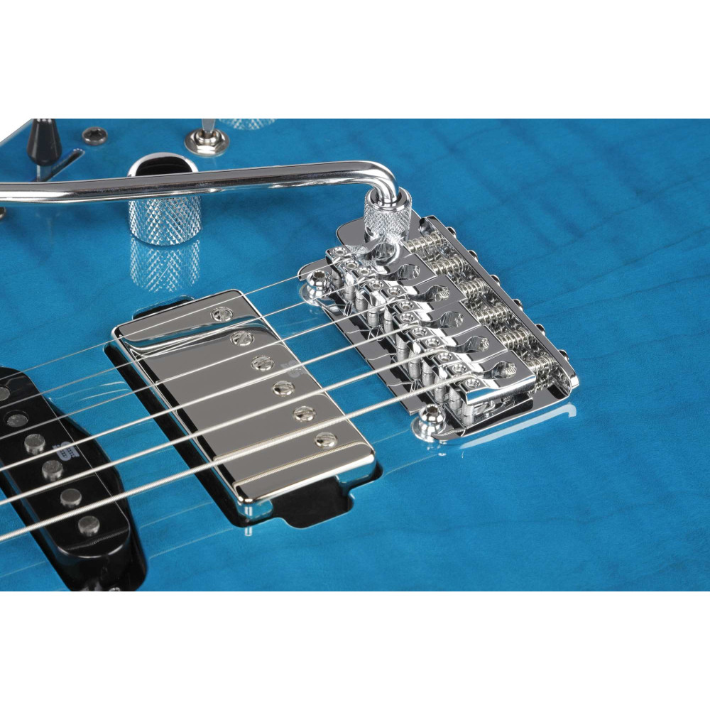 Ibanez MMN1-TAB Martin Miller Signature Electric Guitar 6-String - Transparent Aqua Blue + Case