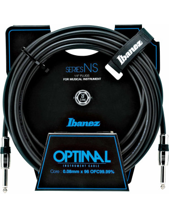 Ibanez NS20 NS Series Guitar instrument cable - Straight / Straight - male - male, black - 6,10 m / 20 ft