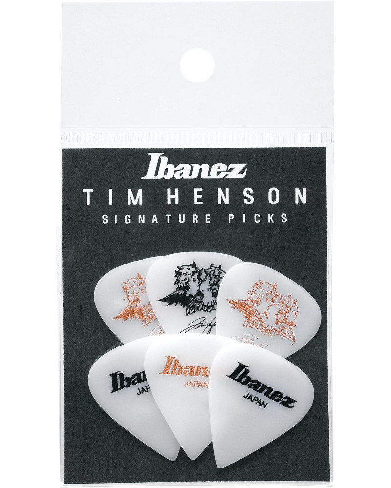 Ibanez P1000TH-C1 Tim Henson Picks Heavy, 6 Pieces/Set - 3x Pink & 3x Black with W6RST Logo