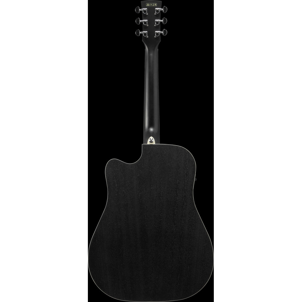 Ibanez PF16MWCE-WK PF Performance Acoustic Guitar 6-String - Weathered Black Open Pore
